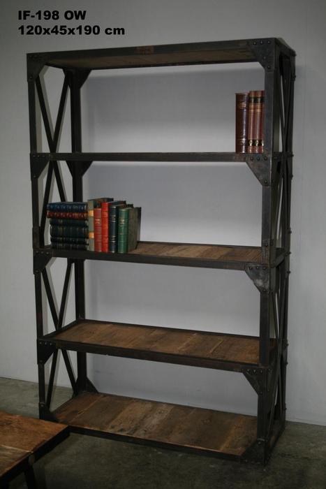 Industrial bookshelf